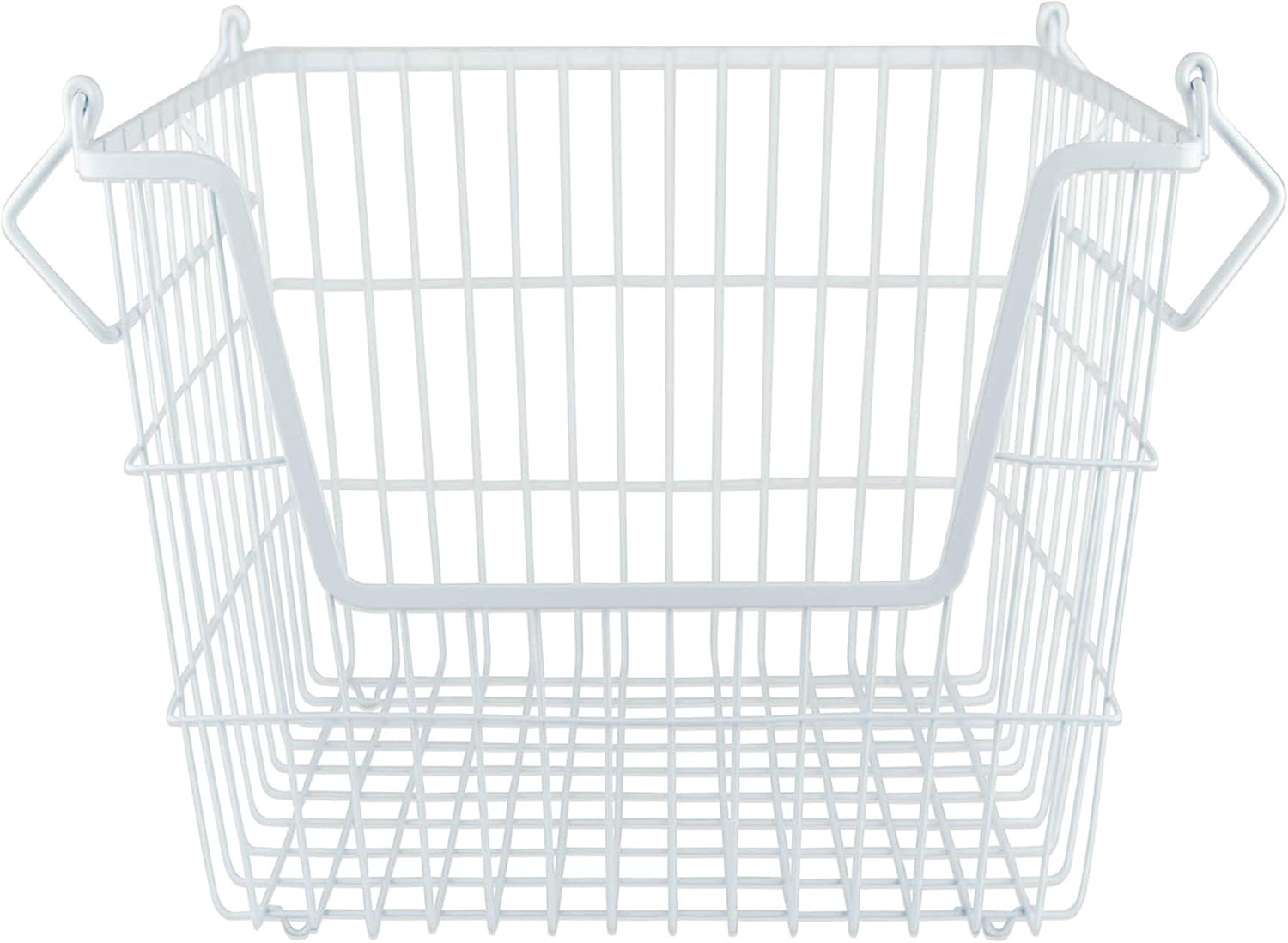 DII Metal Wire Mesh Stackable Utility Storage Bin, Small Round, 12x12x10", Black - Grand Goldman