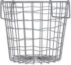 DII Metal Wire Mesh Stackable Utility Storage Bin, Small Round, 12x12x10", Black - Grand Goldman
