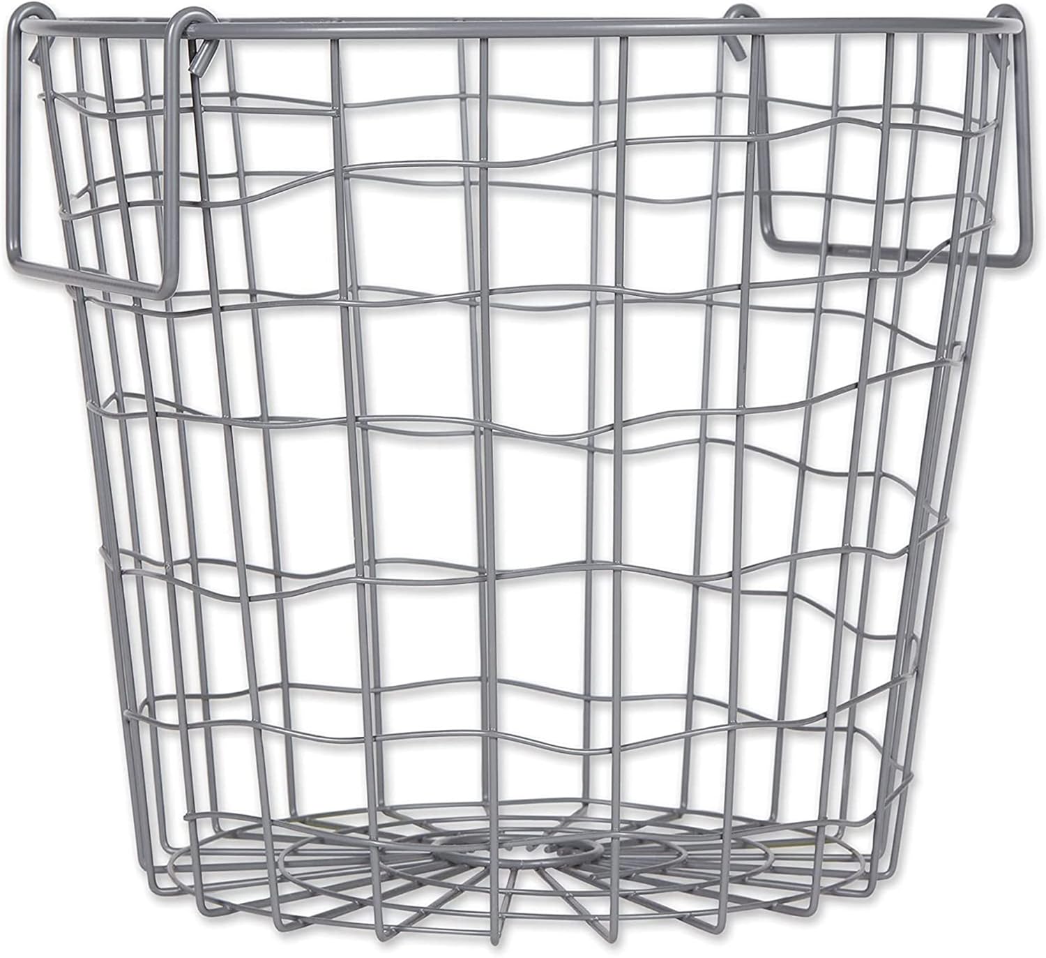 DII Metal Wire Mesh Stackable Utility Storage Bin, Small Round, 12x12x10", Black - Grand Goldman