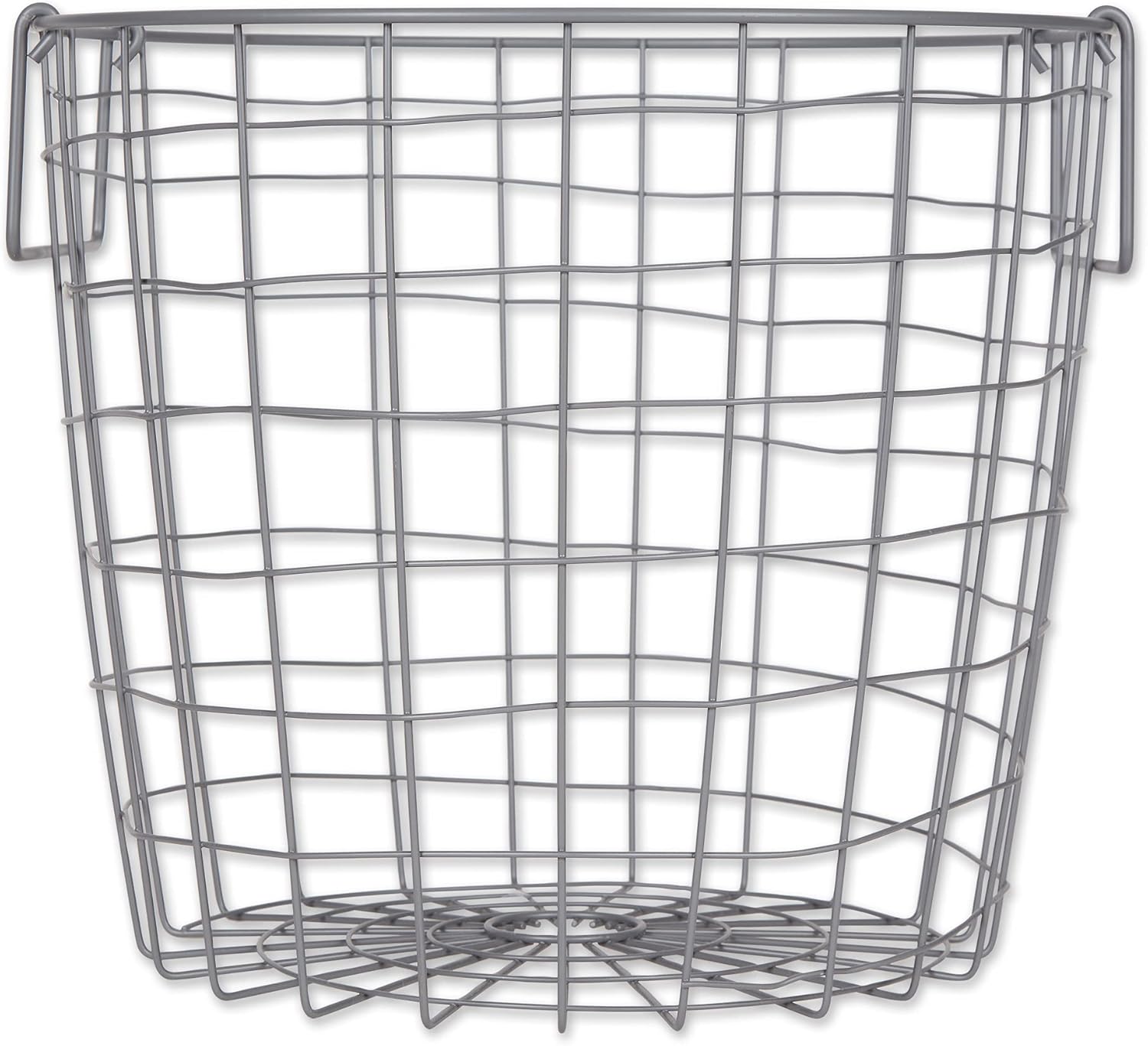 DII Metal Wire Mesh Stackable Utility Storage Bin, Small Round, 12x12x10", Black - Grand Goldman