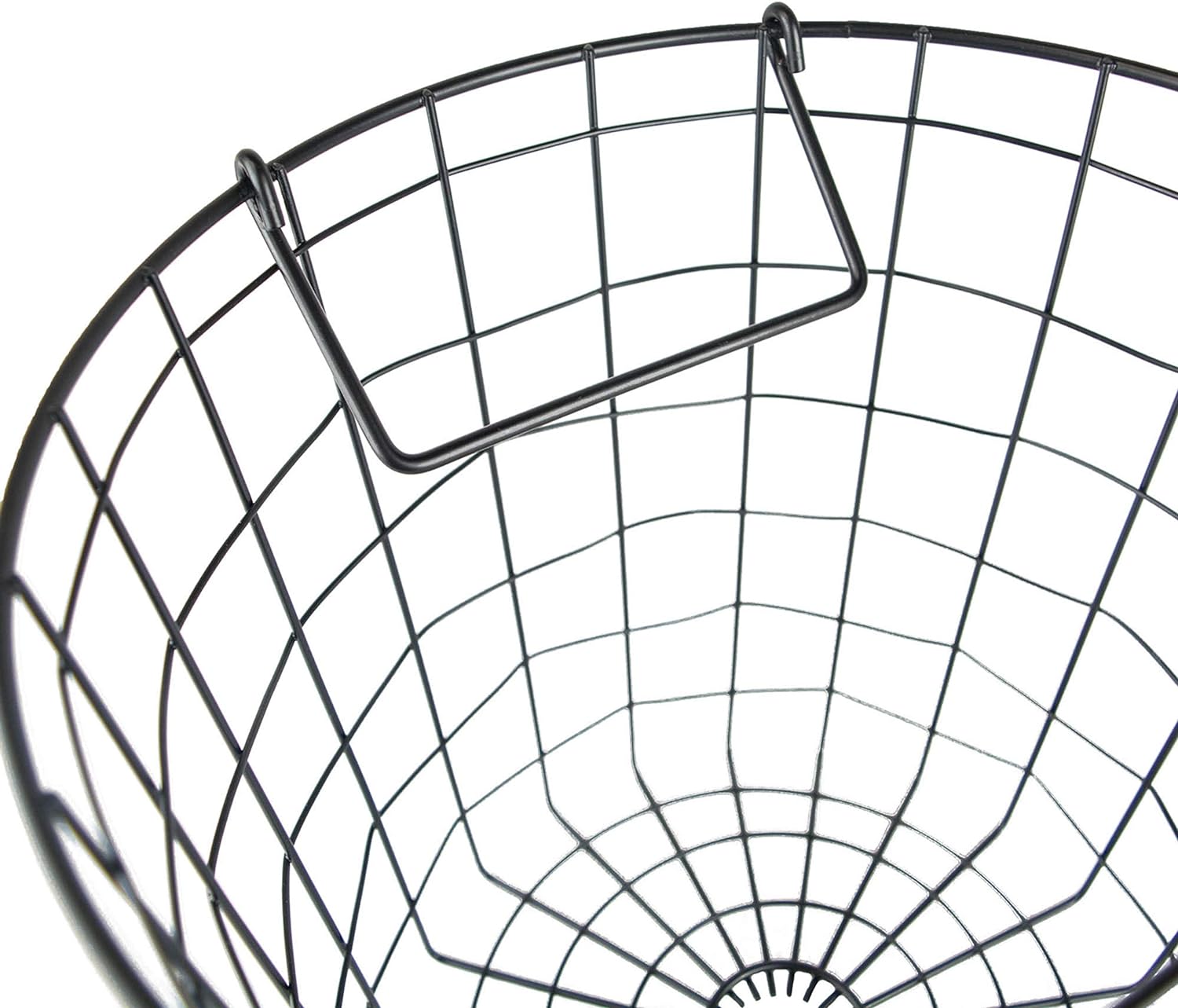 DII Metal Wire Mesh Stackable Utility Storage Bin, Small Round, 12x12x10", Black - Grand Goldman