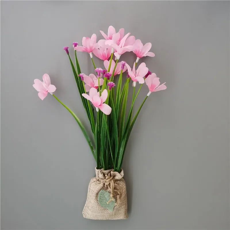 DIY Artificial Flower with Linen Bag Fake Flowers with Magnet Fridge Magnetic Stickers  Simulation Flower Home Decor - Grand Goldman
