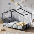 DNYN Full Size Loft Bed with Desk & Shelves & Sockets & USB Ports & Wireless Charging Design,Sturdy Metal Bedframe w/Ladder & Safety Guardrails,Perfect for Dorm,Bedroom,Guest Room, Black - Grand Goldman