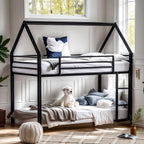 DNYN Full Size Loft Bed with Desk & Shelves & Sockets & USB Ports & Wireless Charging Design,Sturdy Metal Bedframe w/Ladder & Safety Guardrails,Perfect for Dorm,Bedroom,Guest Room, Black - Grand Goldman