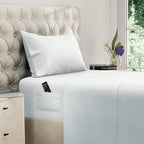 DREAMCARE King Size Sheets Set – 4 pcs Cooling Sheets – up to 21” Deep Pocket King Sheet Set – Hotel Luxury Sheets & Pillowcases – Superior Softness 100% Fine Microfiber with Side Pocket – Gray - Grand Goldman