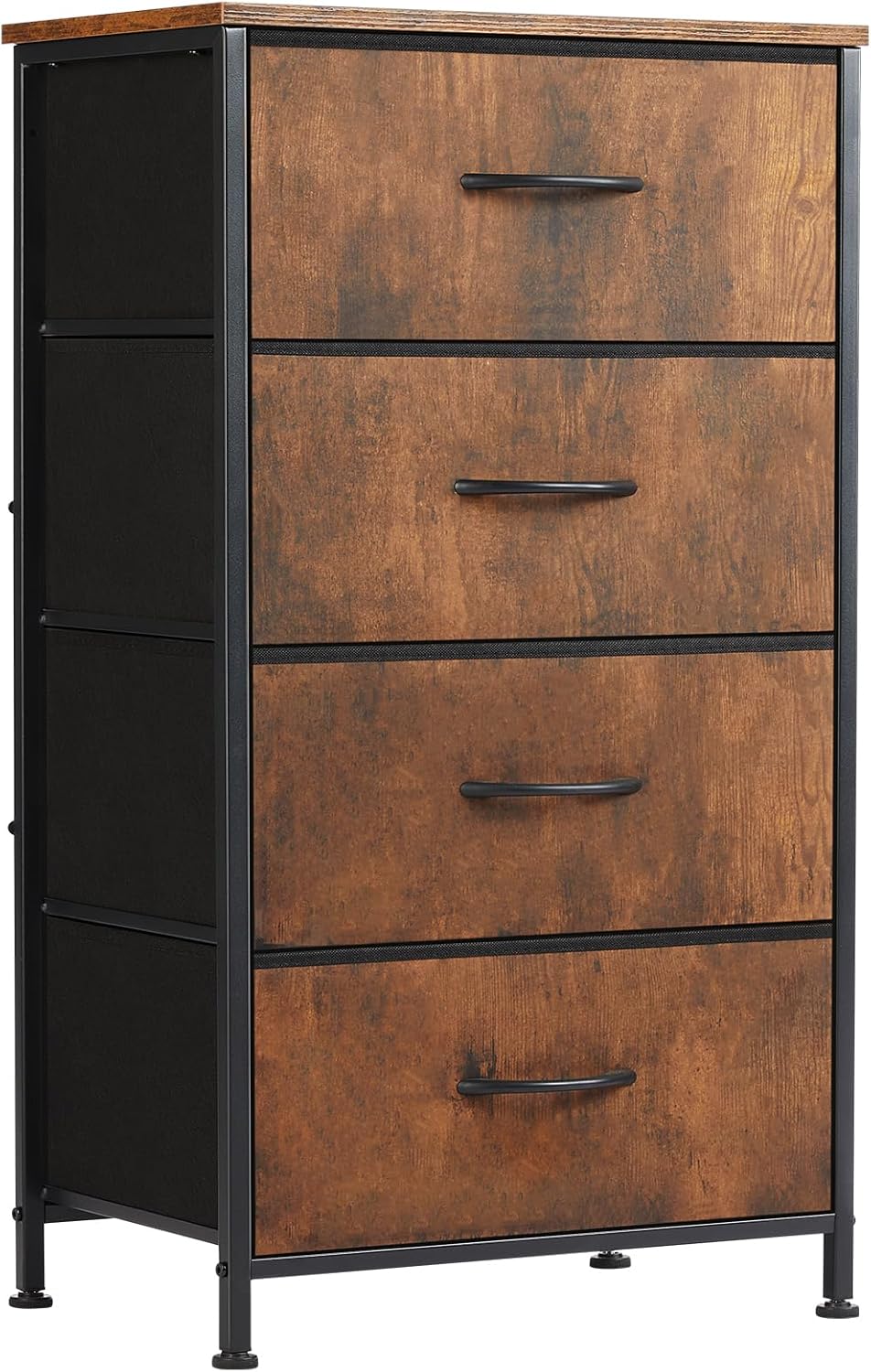 DUMOS Dresser for Bedroom, Storage Drawers, Fabric Storage Tower with 9 Drawers, Chest of Drawers with Fabric Bins, Sturdy Metal Frame, Wood Tabletop for Kids Room, Closet, Entryway, Nursery - Grand Goldman