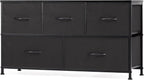 DUMOS Dresser for Bedroom, Storage Drawers, Fabric Storage Tower with 9 Drawers, Chest of Drawers with Fabric Bins, Sturdy Metal Frame, Wood Tabletop for Kids Room, Closet, Entryway, Nursery - Grand Goldman