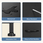 DUMOS TV Stand Dresser for Bedroom Entertainment Center with 5 Fabric Drawers Storage Organizers Units, Media Console Table with Open Shelf up for 45" Television for Living Room, Dorm, Classic Black - Grand Goldman