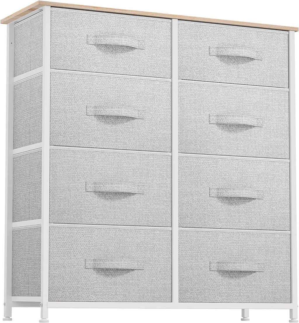 DWVO 5 Dresser for Bedroom, Fabric Dresser with 5 Drawers, Chest of Drawers for Closet, Black Dresser & Chest of Drawers - Grand Goldman