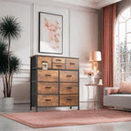 DWVO 5 Dresser for Bedroom, Fabric Dresser with 5 Drawers, Chest of Drawers for Closet, Black Dresser & Chest of Drawers - Grand Goldman