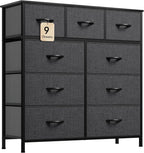 DWVO 5 Dresser for Bedroom, Fabric Dresser with 5 Drawers, Chest of Drawers for Closet, Black Dresser & Chest of Drawers - Grand Goldman