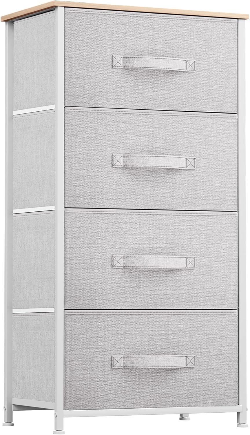 DWVO 5 Dresser for Bedroom, Fabric Dresser with 5 Drawers, Chest of Drawers for Closet, Black Dresser & Chest of Drawers - Grand Goldman