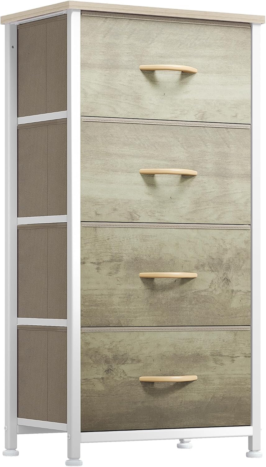 DWVO 5 Dresser for Bedroom, Fabric Dresser with 5 Drawers, Chest of Drawers for Closet, Black Dresser & Chest of Drawers - Grand Goldman