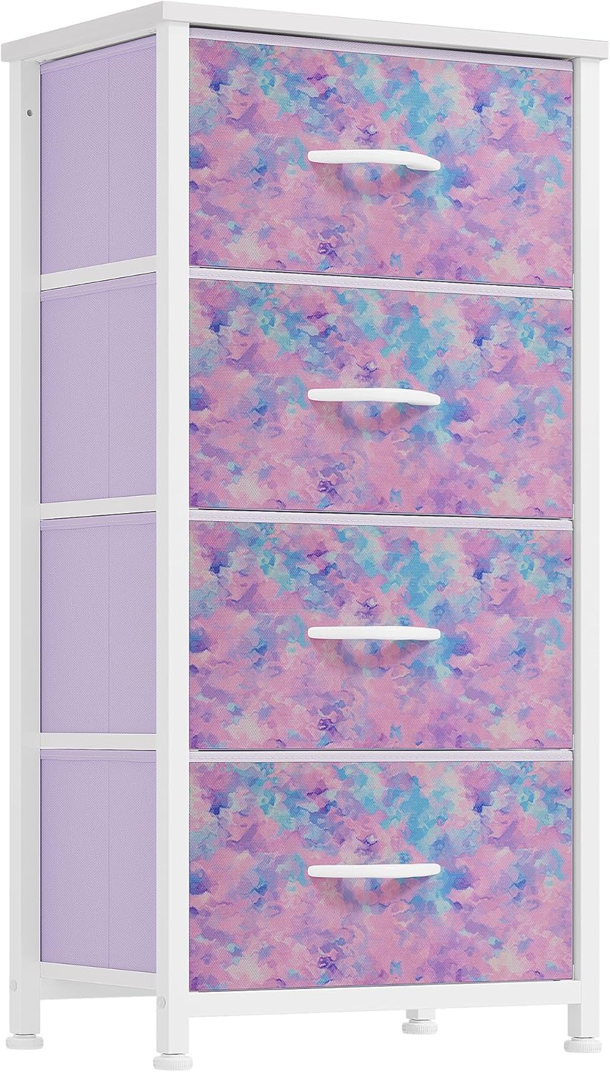 DWVO 5 Dresser for Bedroom, Fabric Dresser with 5 Drawers, Chest of Drawers for Closet, Black Dresser & Chest of Drawers - Grand Goldman