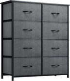 DWVO 5 Dresser for Bedroom, Fabric Dresser with 5 Drawers, Chest of Drawers for Closet, Black Dresser & Chest of Drawers - Grand Goldman
