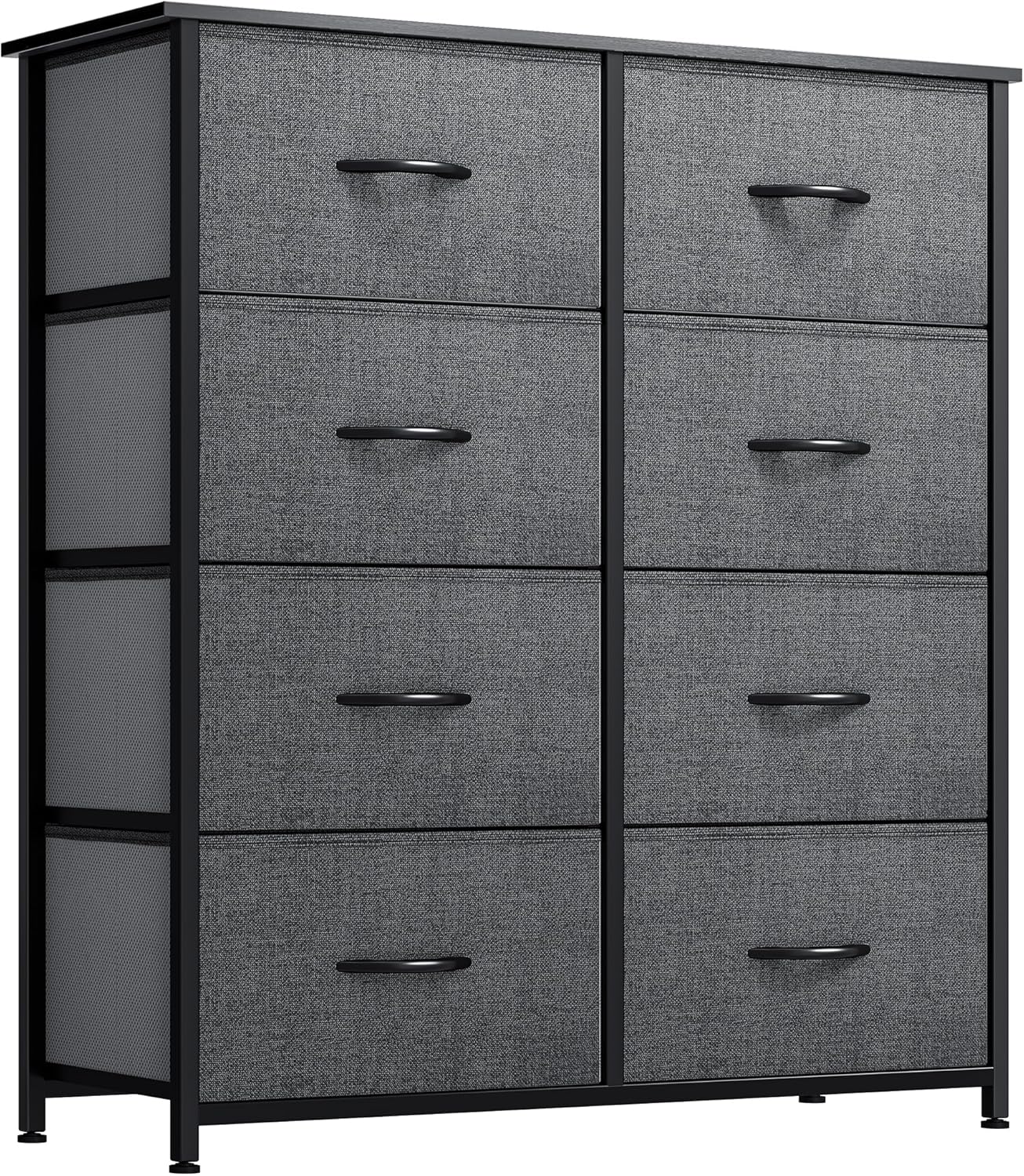 DWVO 5 Dresser for Bedroom, Fabric Dresser with 5 Drawers, Chest of Drawers for Closet, Black Dresser & Chest of Drawers - Grand Goldman