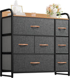 DWVO 5 Dresser for Bedroom, Fabric Dresser with 5 Drawers, Chest of Drawers for Closet, Black Dresser & Chest of Drawers - Grand Goldman