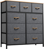 DWVO 5 Dresser for Bedroom, Fabric Dresser with 5 Drawers, Chest of Drawers for Closet, Black Dresser & Chest of Drawers - Grand Goldman
