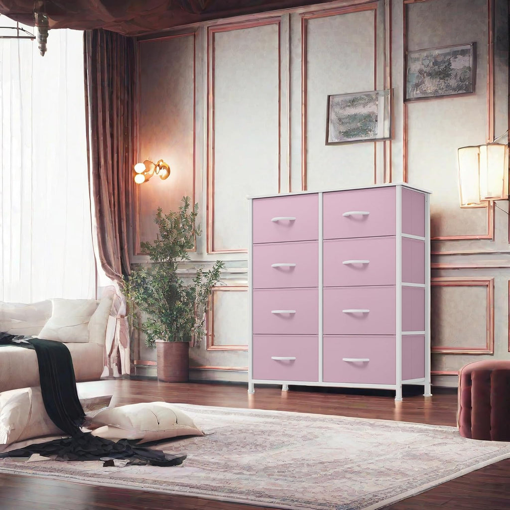 DWVO 5 Dresser for Bedroom, Fabric Dresser with 5 Drawers, Chest of Drawers for Closet, Black Dresser & Chest of Drawers - Grand Goldman