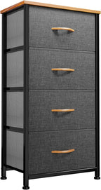 DWVO 5 Dresser for Bedroom, Fabric Dresser with 5 Drawers, Chest of Drawers for Closet, Black Dresser & Chest of Drawers - Grand Goldman