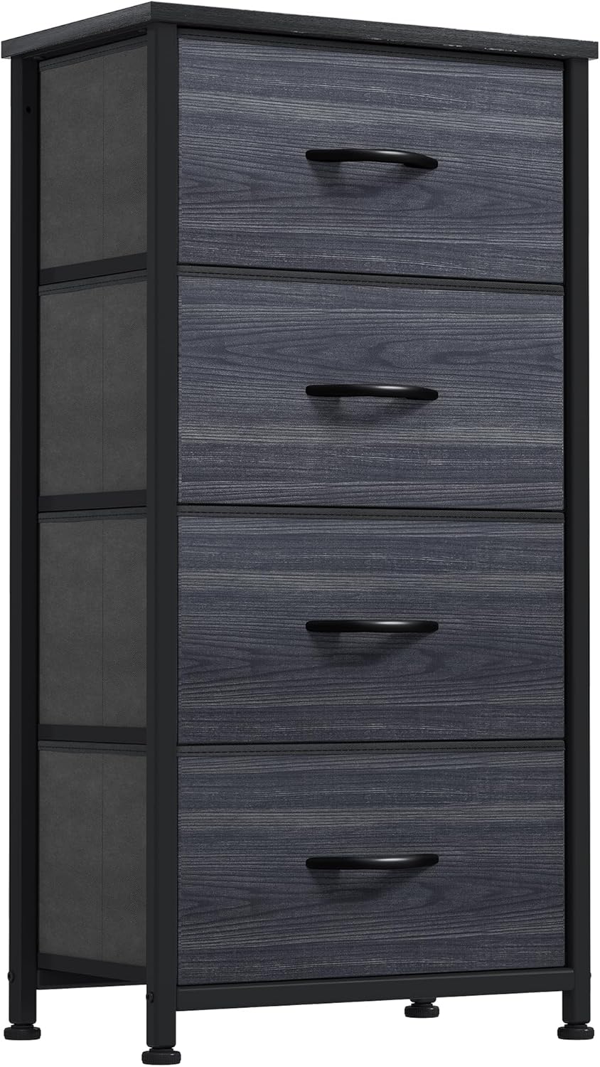 DWVO 5 Dresser for Bedroom, Fabric Dresser with 5 Drawers, Chest of Drawers for Closet, Black Dresser & Chest of Drawers - Grand Goldman