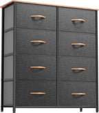 DWVO 5 Dresser for Bedroom, Fabric Dresser with 5 Drawers, Chest of Drawers for Closet, Black Dresser & Chest of Drawers - Grand Goldman