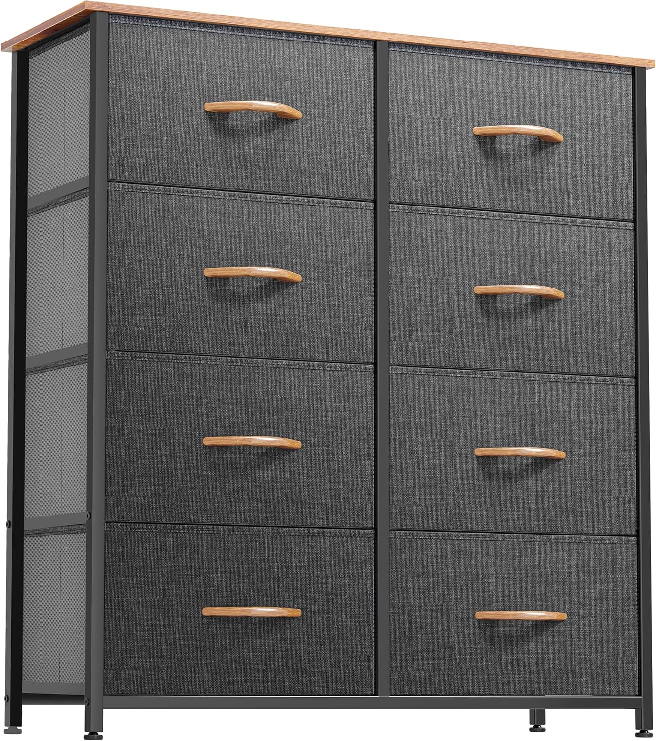 DWVO 5 Dresser for Bedroom, Fabric Dresser with 5 Drawers, Chest of Drawers for Closet, Black Dresser & Chest of Drawers - Grand Goldman