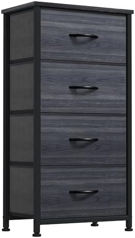 DWVO 5 Dresser for Bedroom, Fabric Dresser with 5 Drawers, Chest of Drawers for Closet, Black Dresser & Chest of Drawers - Grand Goldman