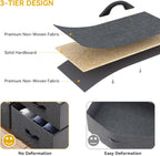 DWVO 5 Dresser for Bedroom, Fabric Dresser with 5 Drawers, Chest of Drawers for Closet, Black Dresser & Chest of Drawers - Grand Goldman