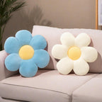 Daisy Pillow, 2Pcs Flower Pillows, Pink White Preppy Throw Pillows Set, Preppy Girls Room Decor Aesthetic Decorative Pillows for Bed Bedroom Couch Sofa 15.35IN - Grand Goldman