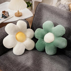 Daisy Pillow, 2Pcs Flower Pillows, Pink White Preppy Throw Pillows Set, Preppy Girls Room Decor Aesthetic Decorative Pillows for Bed Bedroom Couch Sofa 15.35IN - Grand Goldman