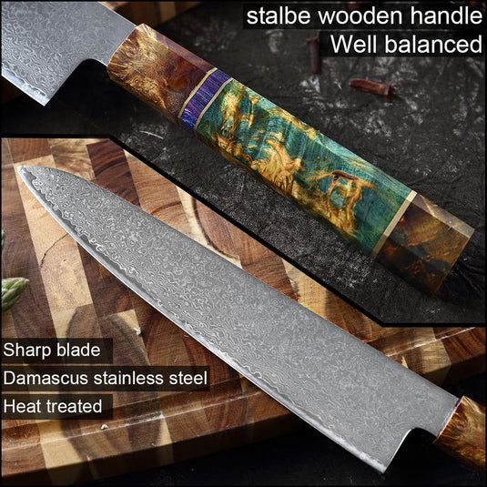 Damascus knife set - Grand Goldman