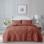 Damask Quilt Twin Size Bedding Sets with Pillow Sham, Boho Lightweight Soft Bedspread Coverlet, Beige Quilted Blanket Thin Comforter Bed Cover for All Season Spring Summer, 2 Pieces, 68x90 inches - Grand Goldman