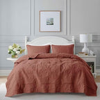 Damask Quilt Twin Size Bedding Sets with Pillow Sham, Boho Lightweight Soft Bedspread Coverlet, Beige Quilted Blanket Thin Comforter Bed Cover for All Season Spring Summer, 2 Pieces, 68x90 inches - Grand Goldman