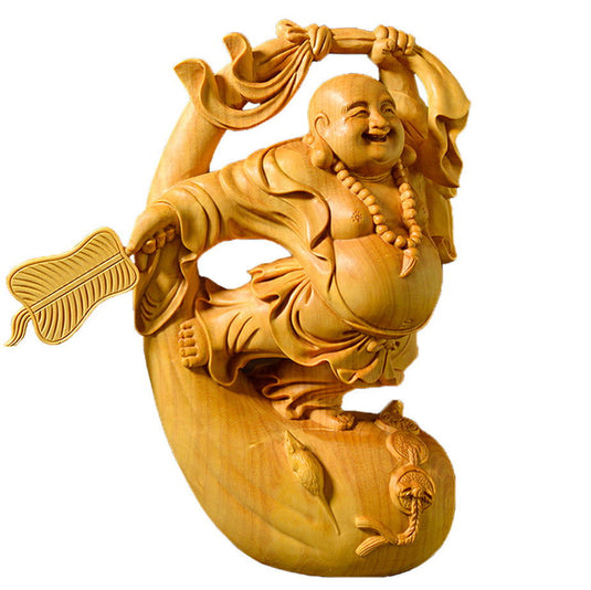 Dancing Maitreya Buddha Statue Vehicle Ornament - Grand Goldman