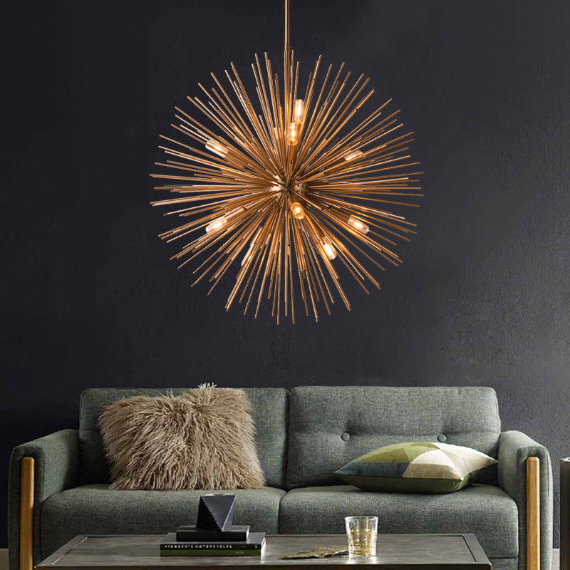 Dandelion Hedgehog Ball Sea Urchin Geometric Ball Sample Room Chandelier - Grand Goldman