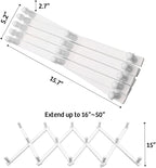 Dark Walnut Hat Holder on Wall, Accordion Wall Hanger, Expandable Coat Rack for Wall, Wall Coat Hanger, Coat Racks, Coat Hanger Wall Mount, Wall Mount Coat Rack and Wall Pegs for Home Décor. - Grand Goldman