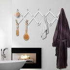 Dark Walnut Hat Holder on Wall, Accordion Wall Hanger, Expandable Coat Rack for Wall, Wall Coat Hanger, Coat Racks, Coat Hanger Wall Mount, Wall Mount Coat Rack and Wall Pegs for Home Décor. - Grand Goldman