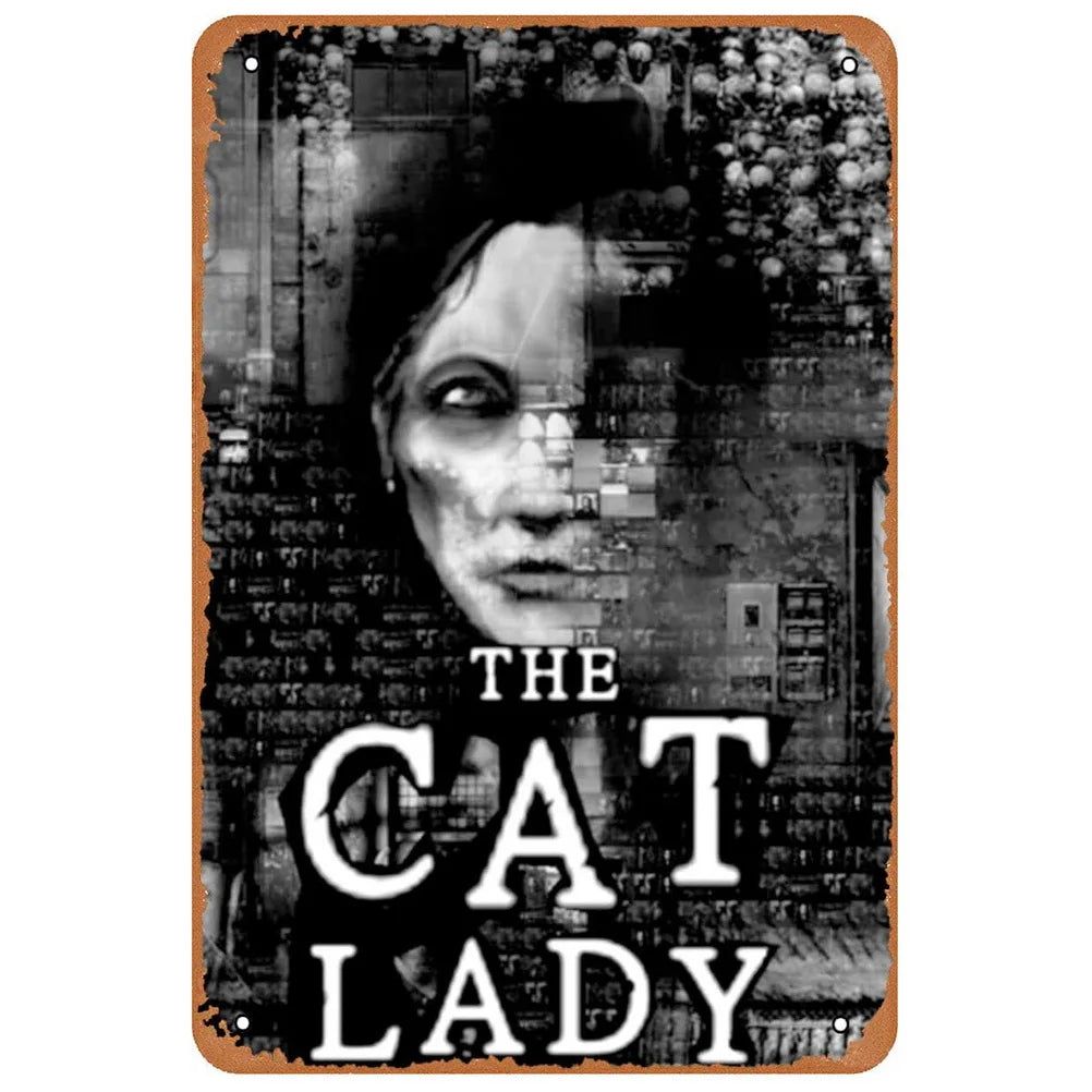 Decor Classic Movie Vintage Metal Signs Tin Sign Cat Lday Darkness Funny Poster Decor for Bar Pub Club Man Cave Wall Decoration - Grand Goldman
