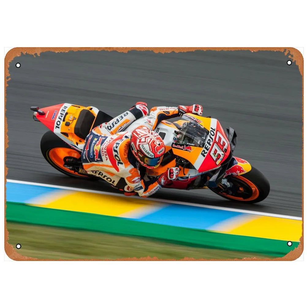 Decor Racing Vintage Metal Signs Tin Sign Monaco Grand Prix Racing Funny Poster Decor for Bar Pub Club Man Cave Wall Decoration - Grand Goldman