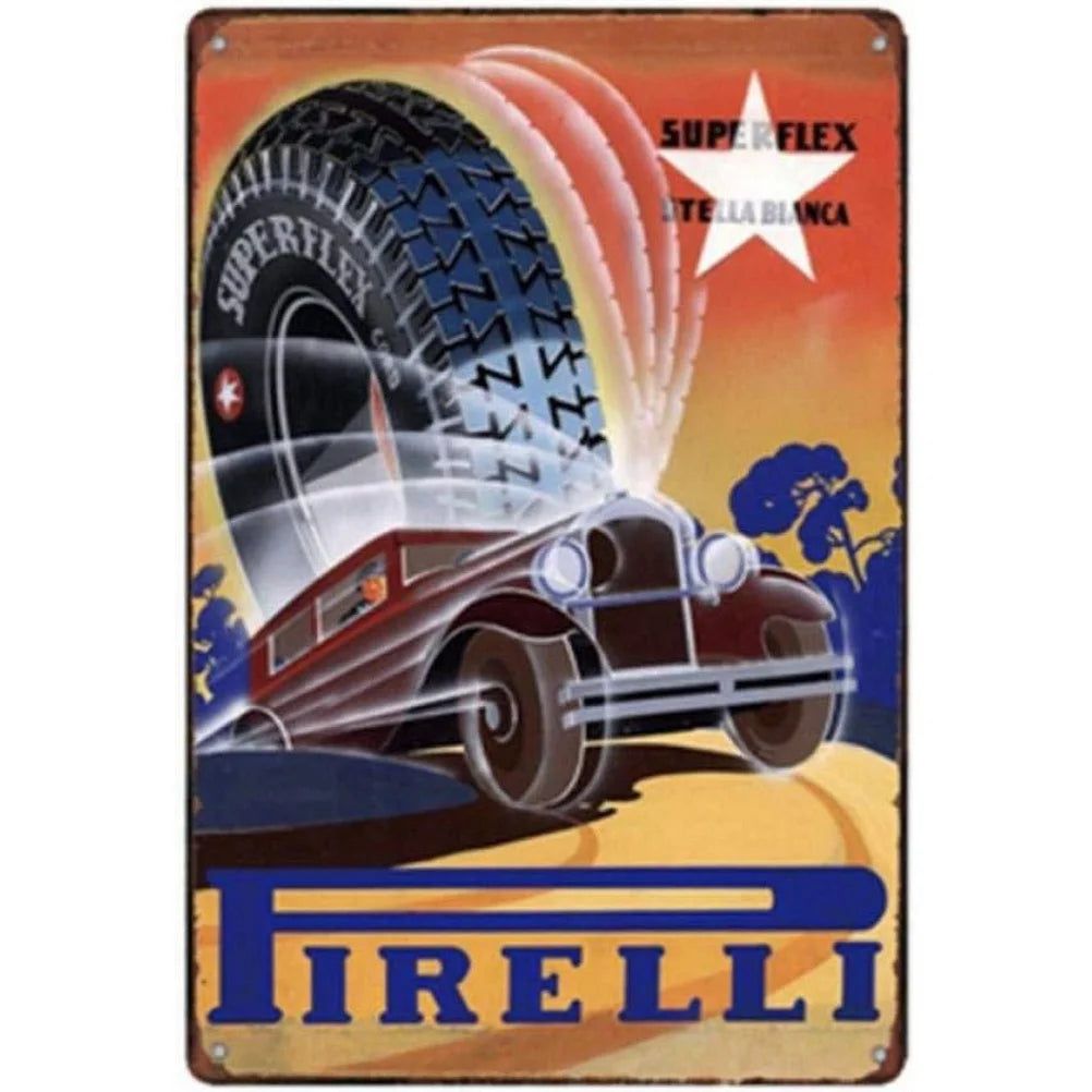 Decor Vintage Metal Signs Tin Sign Tire Shop Service Repair Funny Poster Decor for Garage Bar Pub Club Man Cave Wall Decoration - Grand Goldman