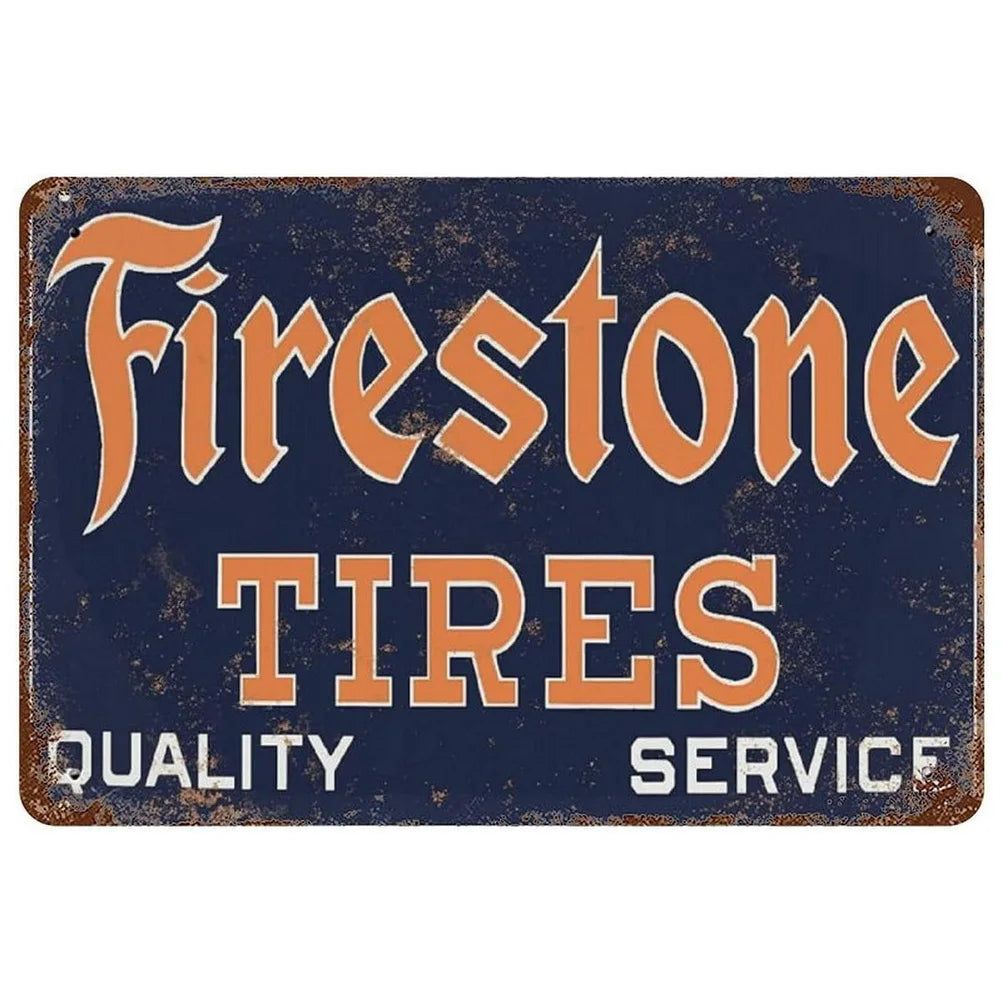 Decor Vintage Metal Signs Tin Sign Tire Shop Service Repair Funny Poster Decor for Garage Bar Pub Club Man Cave Wall Decoration - Grand Goldman