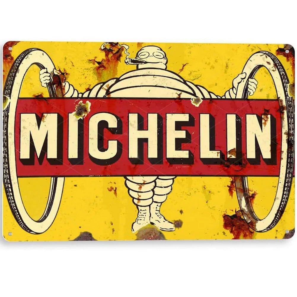 Decor Vintage Metal Signs Tin Sign Tire Shop Service Repair Funny Poster Decor for Garage Bar Pub Club Man Cave Wall Decoration - Grand Goldman
