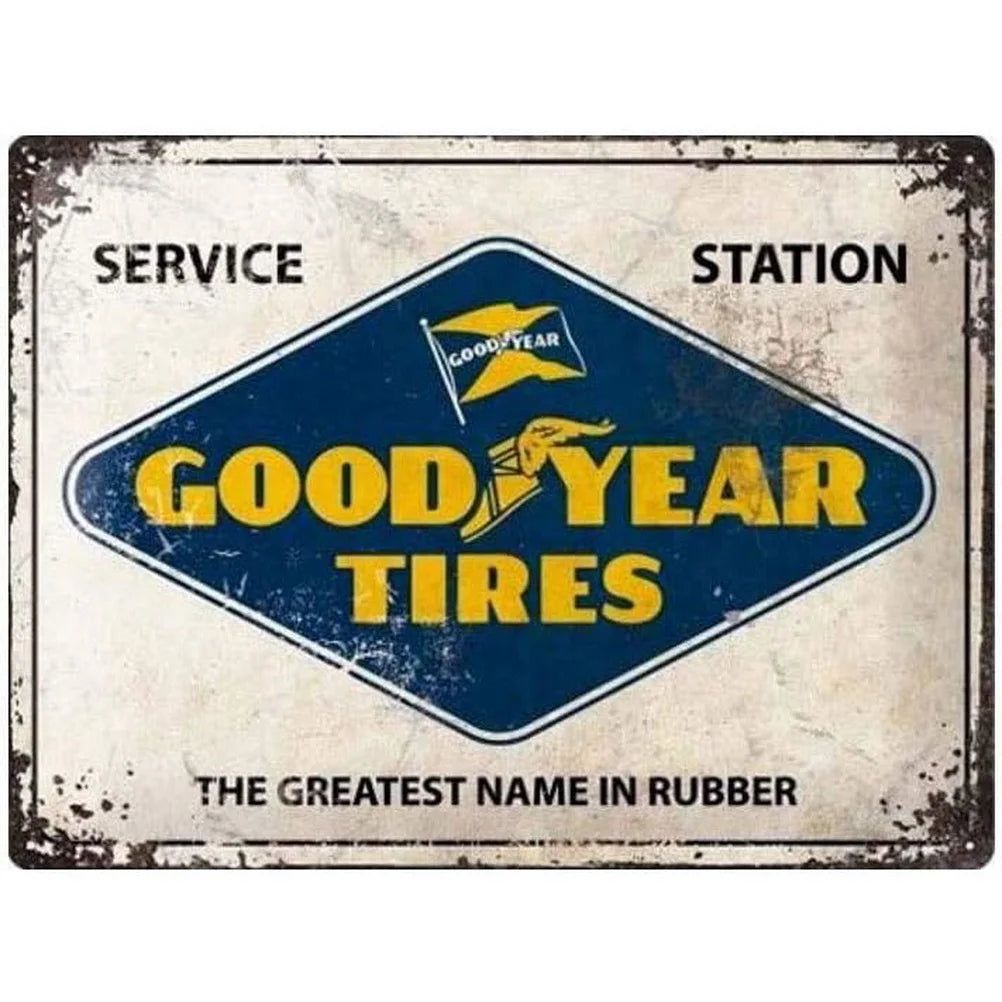 Decor Vintage Metal Signs Tin Sign Tire Shop Service Repair Funny Poster Decor for Garage Bar Pub Club Man Cave Wall Decoration - Grand Goldman
