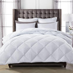Decroom Lightweight Full Comforter Set with 2 Pillow Sham - 3 Pieces Set - Quilted Down Alternative Comforter/Duvet Insert for All Season - Blue/Grey - Full Size - Grand Goldman