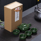 Dehua Ceramic Ice Crack Kung Fu Tea Set - Grand Goldman