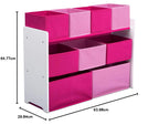 Delta Children Deluxe Multi-Bin Toy Organizer with Storage Bins, White/Pink Bins - Grand Goldman