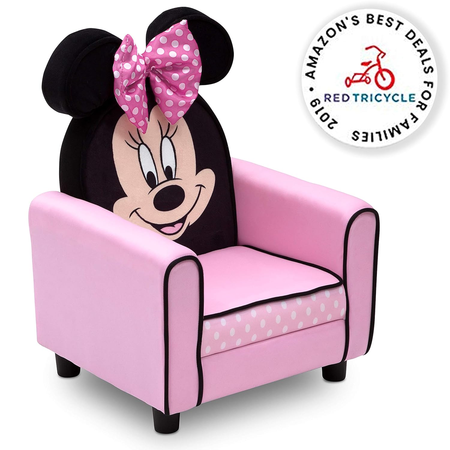 Delta Children Figural Upholstered Kids Chair, Disney Minnie Mouse - Grand Goldman