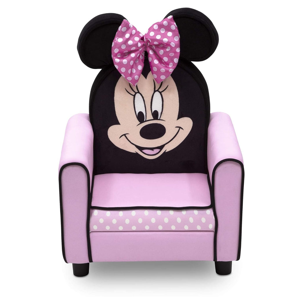 Delta Children Figural Upholstered Kids Chair, Disney Minnie Mouse - Grand Goldman