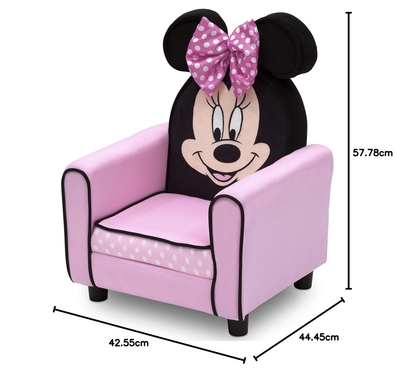 Delta Children Figural Upholstered Kids Chair, Disney Minnie Mouse - Grand Goldman
